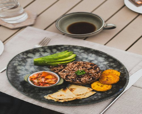 Traditional Costa Rican casado meal beautifully served